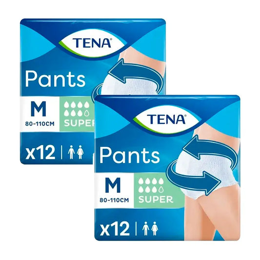 Tena Pack Pants Super Mediano, 2 X 12 Unidades