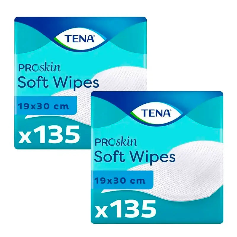 Tena Pack Proskin Toallita Seca, 2 X 135 Unidades