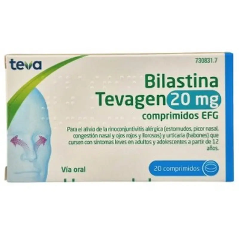 Teva Bilastina Tevagen 20 Mg Efg, 20 comprimidos