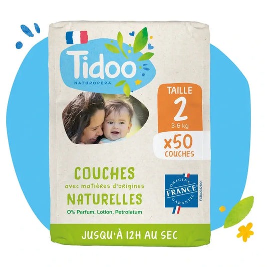 Tidoo Pañales Talla 2 3/6 Kg Eco , 58 unidades