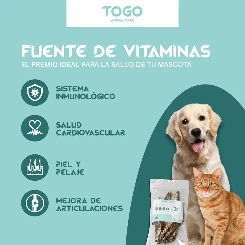 Togo Snack Natural Boquerones Deshidratados, pack 2 unidades