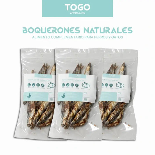 Togo Snack Natural Boquerones Deshidratados, pack 3 unidades