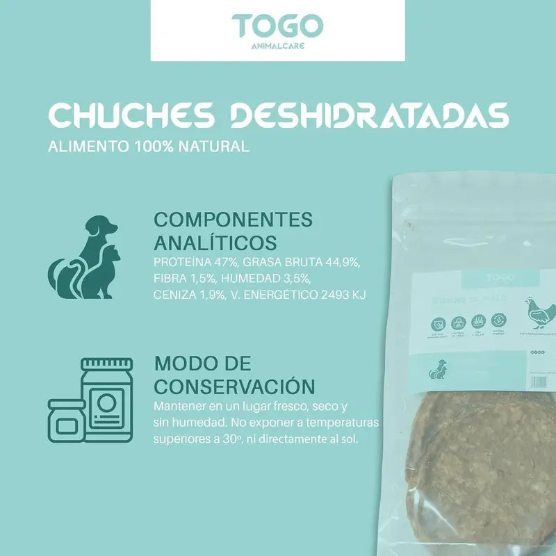 Togo Snack Natural Burger Pollo, pack 2 unidades