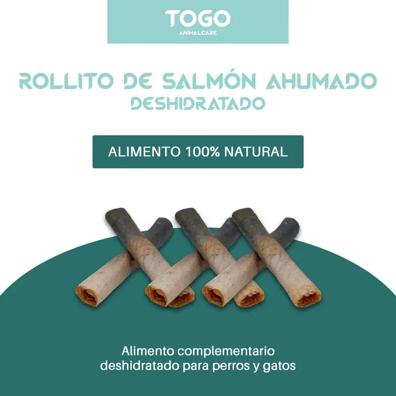 Togo Snack Natural Rollitos De Salmón, pack 2 unidades