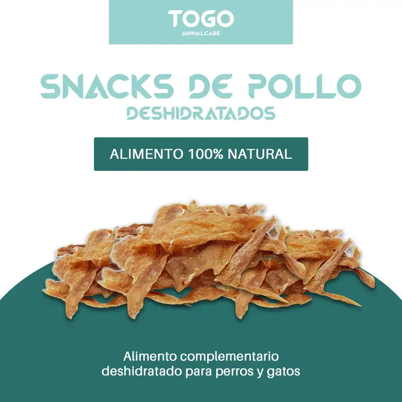 Togo Snack Natural Tiras De Pollo, pack 2 unidades