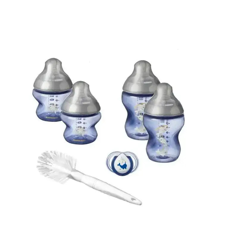 Tommee Tippee Kit Biberón Recién Nacidos Ctn Delfines Azul, 2X260 ml 2X150 ml