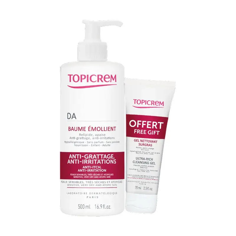 Topicrem Pack Da Bálsamo Emoliente 500 Ml + Da Gel Sobreengrasante 75 Ml