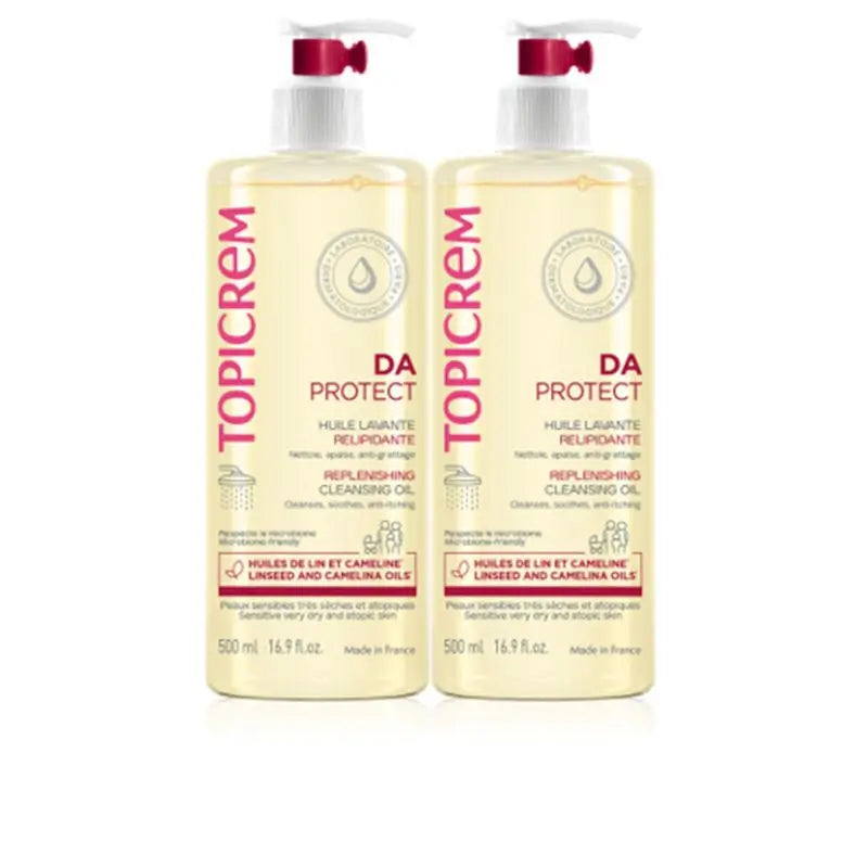 Topicrem Duplo Da Protect Aceite Limpiador Relipidizante, 2x500 ml