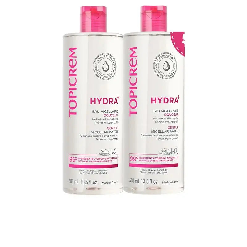 Topicrem Pack Hydra+ Agua Micelar Suave, 2x400 ml