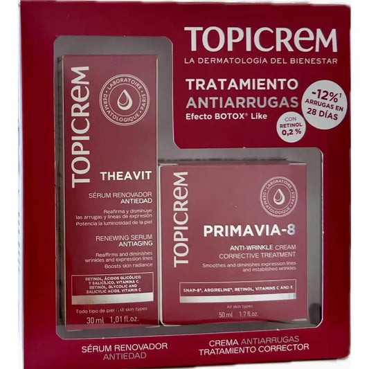 Topicrem Pack Theavit Sérum 30 Ml + Primavia-8 Crema 50 Ml