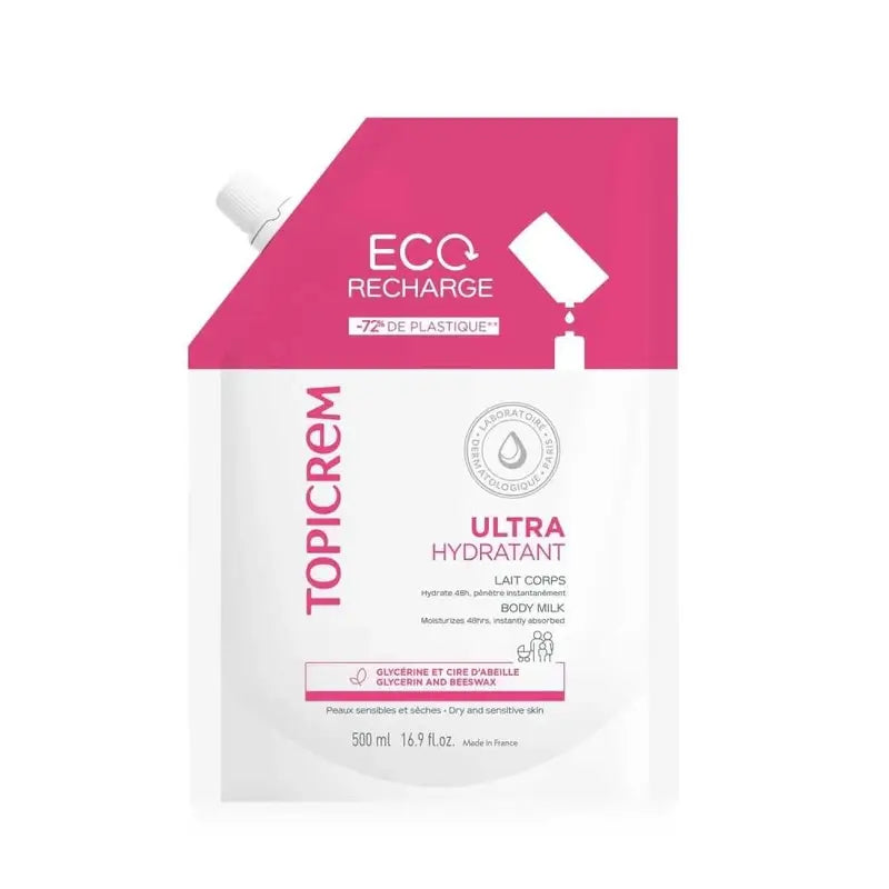 Topicrem Uh Recarga Leche Ultra-Hidratante Corporal, 500 Ml