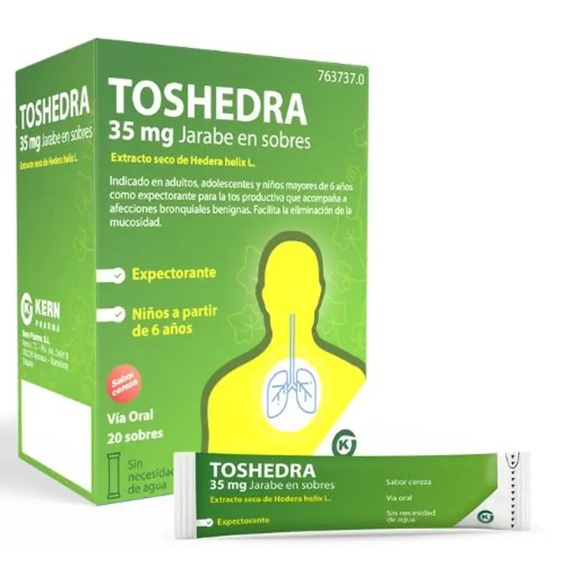 Toshedra 35 Mg Jarabe, 20 sobres de 5 ml