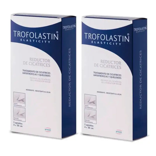 Trofolastin Reductor Cicatrices, Pack 2 x 5 Apósitos 4X30 Cm