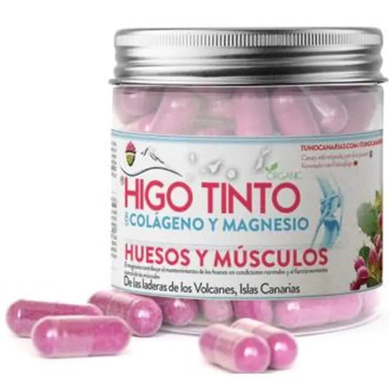 Tuno Canarias Higo Tinto Con Colageno Y Magnesio 90 Cápsulas 