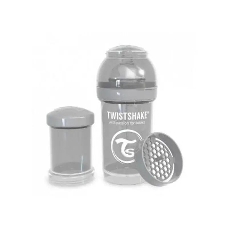 Twistshake Biberón Anticólicos Gris , 180 ml