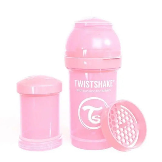 Twistshake Biberón Anticólicos Rosa , 180 ml