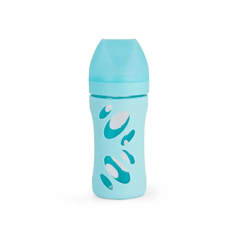 Twistshake Vidrio Anticólicos Azul , 260 ml