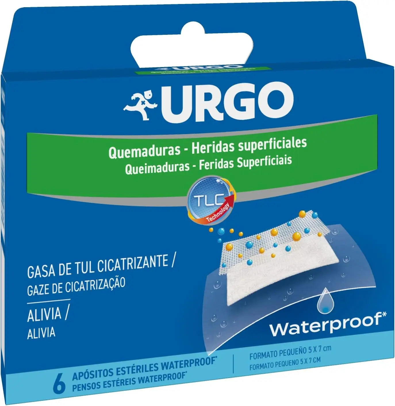 Urgo Apósitos Waterproof Para Quemaduras Y Heridas, 5 X 7 Cm 