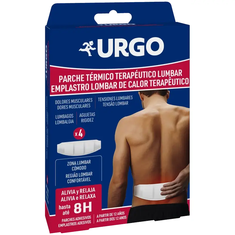 Urgo Parche Térmico Terapéutico Lumbar , 4 unidades