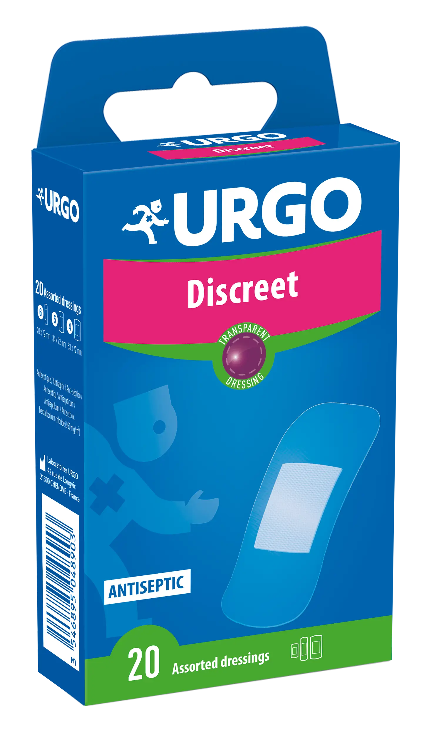 Urgo Primeros Auxilios Discreet - 20 Apósitos, 20 unidades