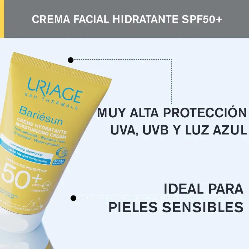 Uriage Bariésun Crema Sin Perfume SPF 50+ 50 ml