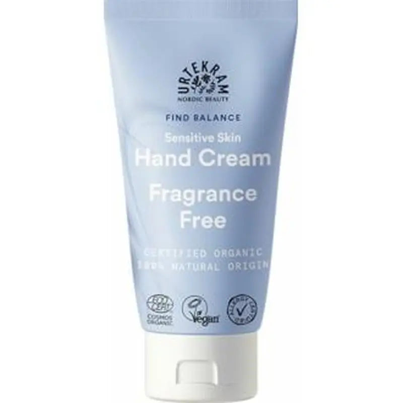 Urtekram Fragance Free Crema De Manos 75Ml. Eco Vegan 