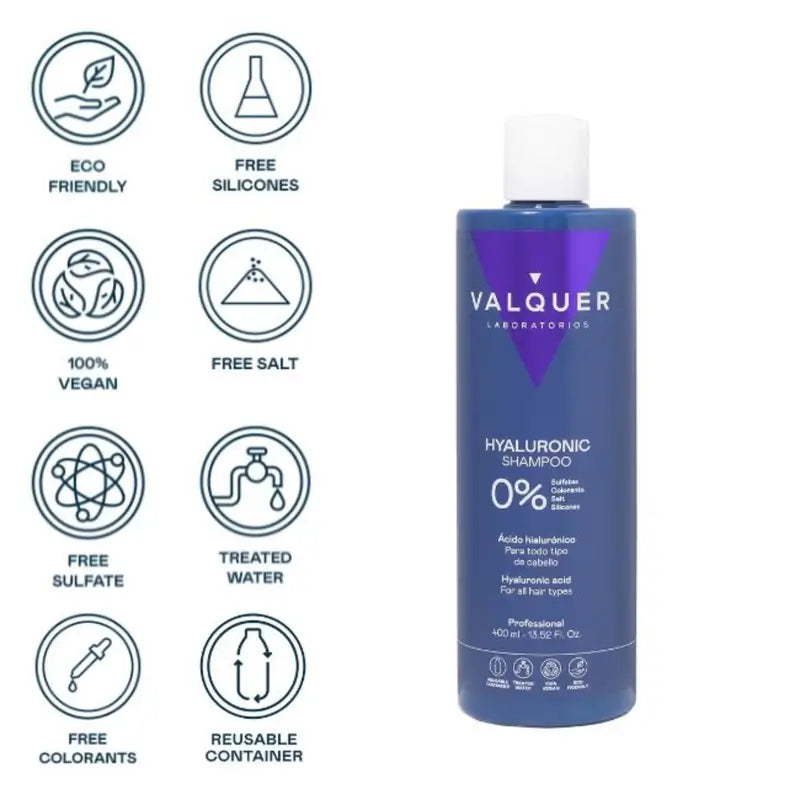 Valquer Hair Care Champu Acido Hialuronco, 400 ml