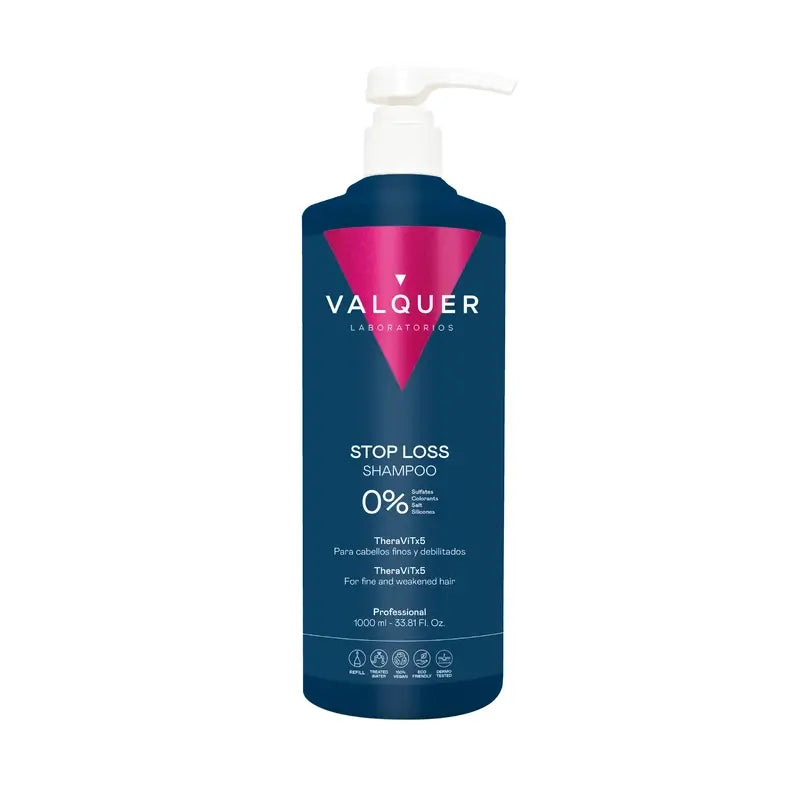 Valquer Hair Care Champu Anticaida, Stop Loss, 1000 ml