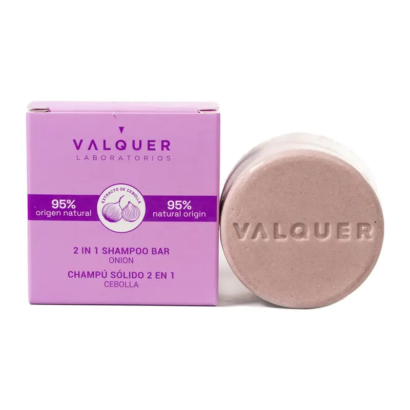 Valquer Hair Care Champu Solido 2 En 1 Cebolla, 70 gr