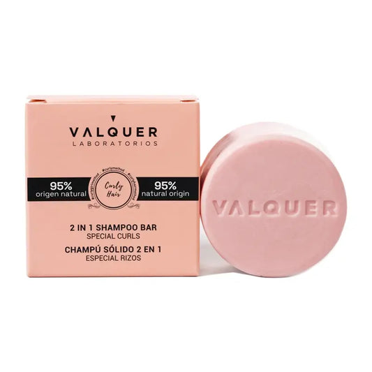 Valquer Hair Care Champu Solido 2 En 1 Especial Rizos 70 G, 70 gr