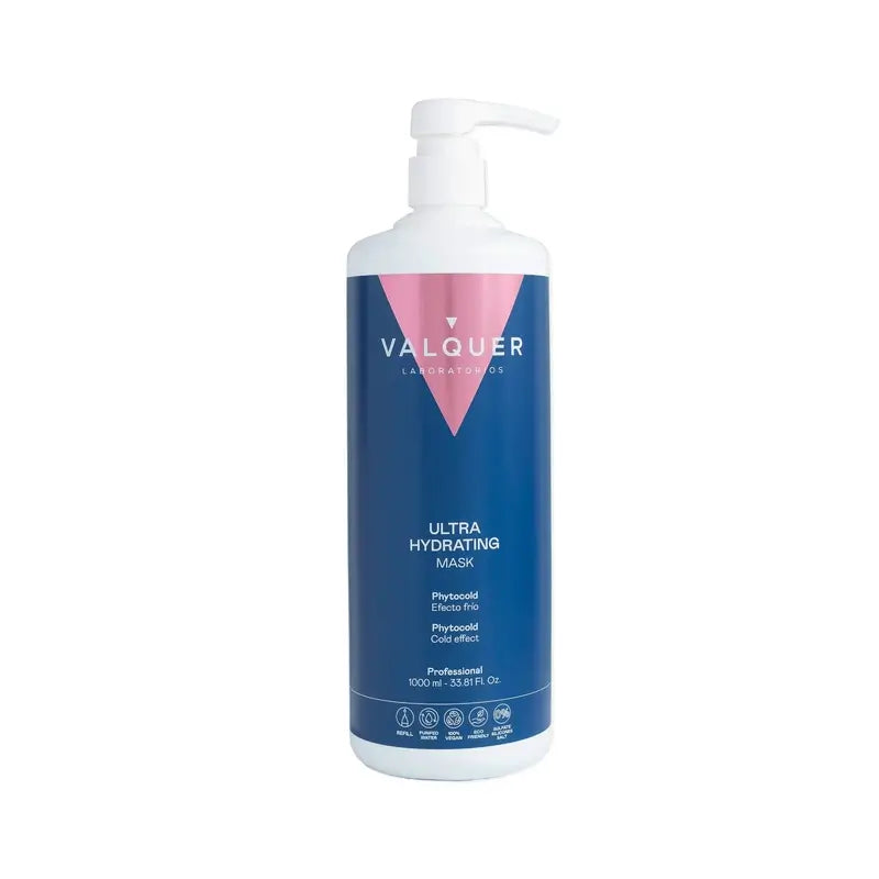 Valquer Hair Care Mascarilla Capilar Glacial Ultra-Hidratante, 1000 ml