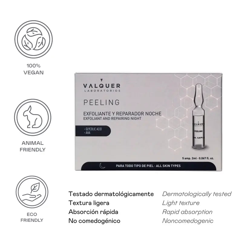 Valquer Skin Care Ampollas Peeling, 5 x 2 ml