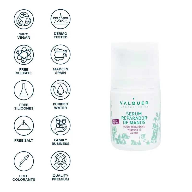 Valquer Skin Care Serum Reparador De Manos, 50 ml