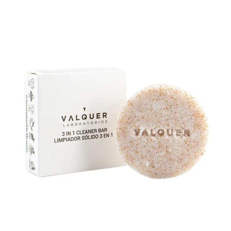 Valquer Skin Care Sugar Limpiador Solido 3 En 1, 50 gr