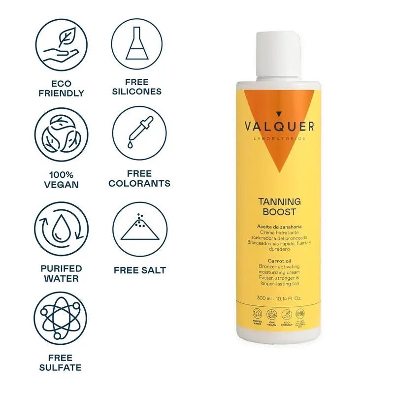 Valquer Sunscreen Emulsión Hidratante Activadora Del Bronceado, 300 ml