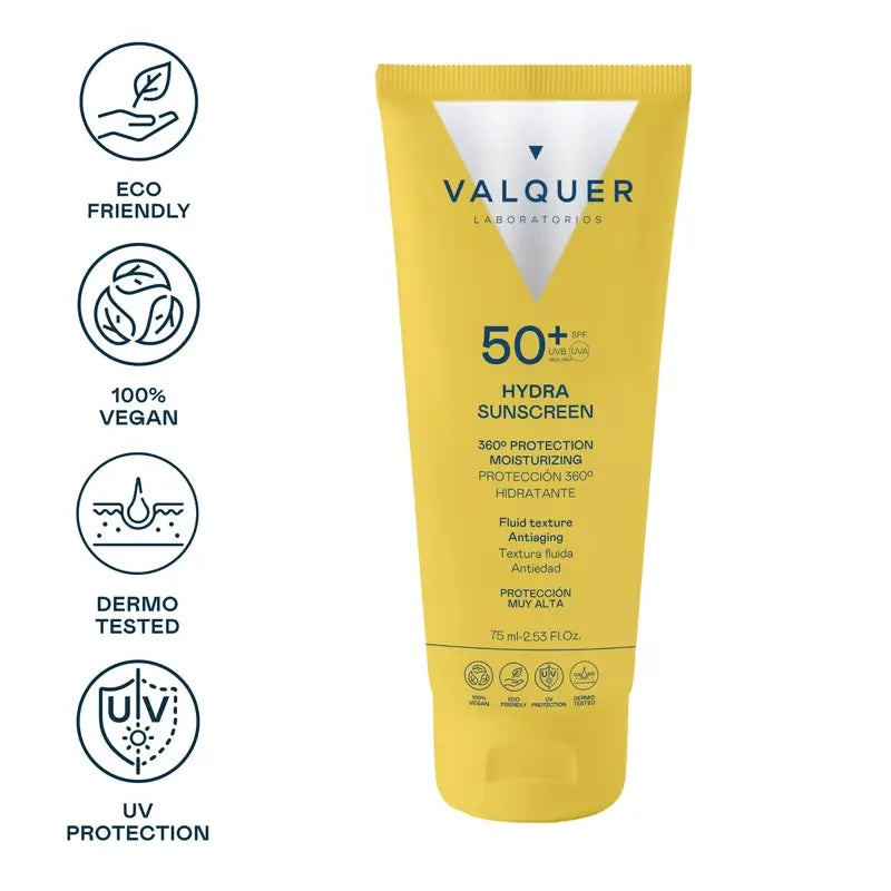 Valquer Sunscreen Protector Facial 50+ Hydra Sunscreen 75 Ml, 75 ml