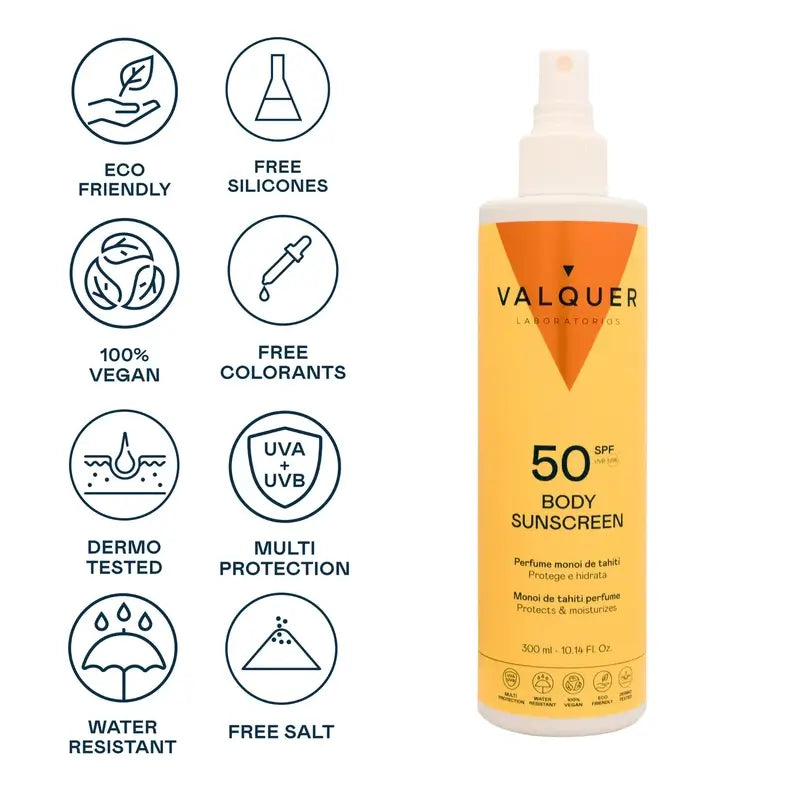 Valquer Sunscreen Protector Solar Corporal Spf 50, 300 ml