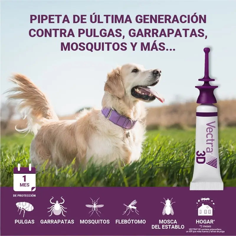 Vectra 3D Perro 10-25 kg 3 Pipetas