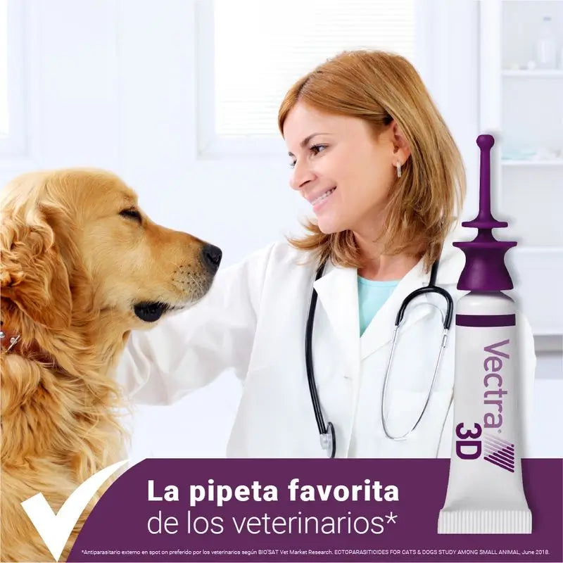 Vectra 3D Perro +40 kg, 3 Pipetas