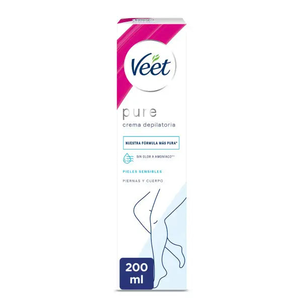 Veet Crema Depilatoria Minima Piel Sensible, 200 ml