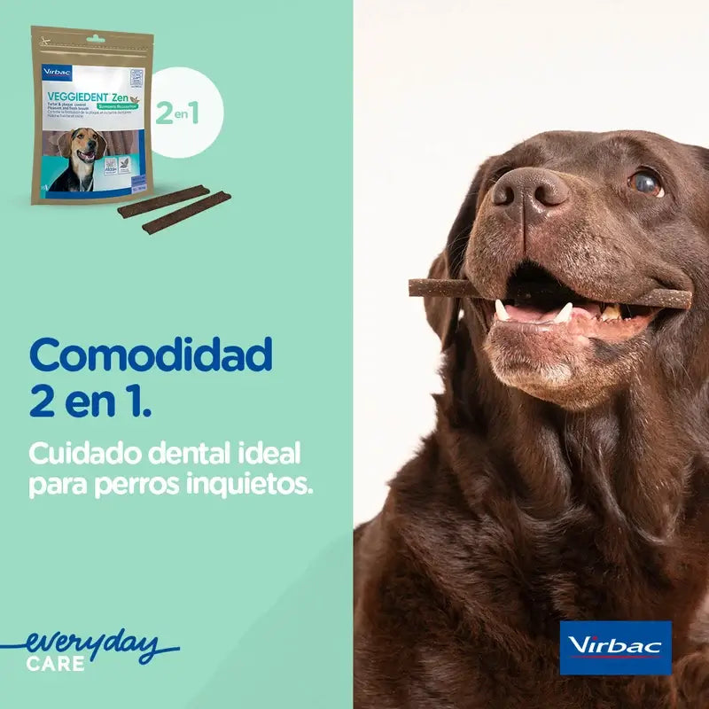 Virbac Veggiedent Zen S, Snack Dental Para Perros Raza Pequeña