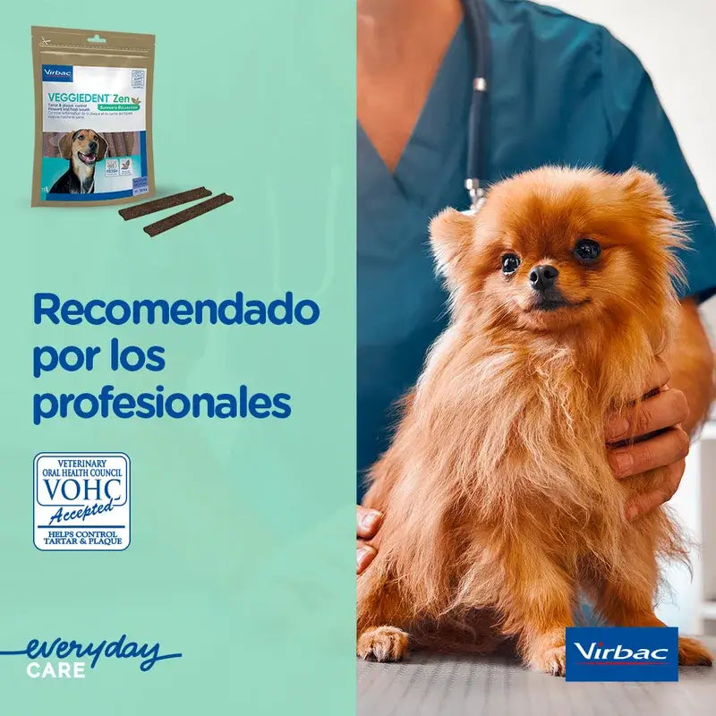 Virbac Veggiedent Zen Xs, Snack Dental Para Perros Raza Muy Pequeña