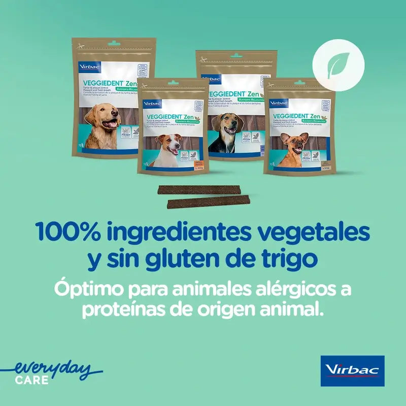 Virbac Veggiedent Zen Xs, Snack Dental Para Perros Raza Muy Pequeña