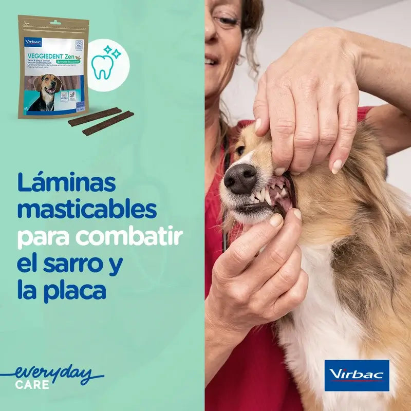 Virbac Veggiedent Zen Xs, Snack Dental Para Perros Raza Muy Pequeña