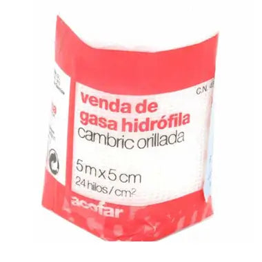 Acofar Venda de Gasa Hidrofila 5 M x 5 cm