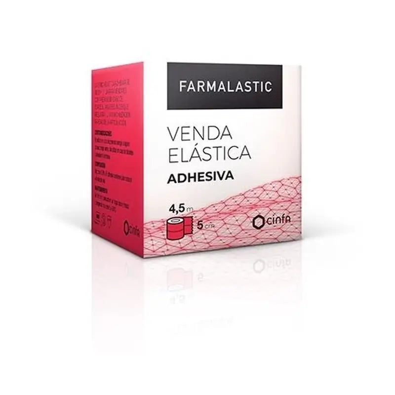 FARMALASTIC Venda Elástica Adhesiva 4,5m x 5cm