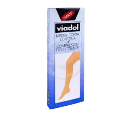 VIADOL Media corta fuerte beige talla grande