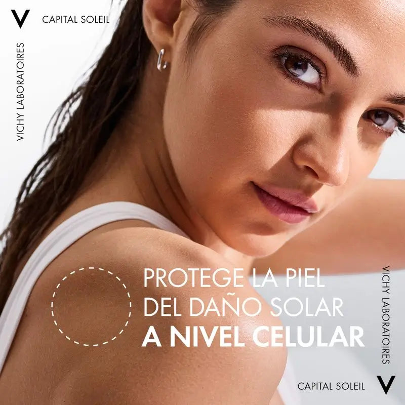 Vichy Capital Soleil Agua Solar Protectora SPF 50 Luminosidad, 200 ml