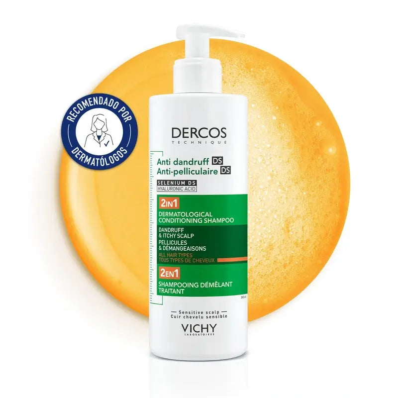 Vichy Dercos Champú Acondicionador Anticaspa Ds 2 En 1, 390 ml