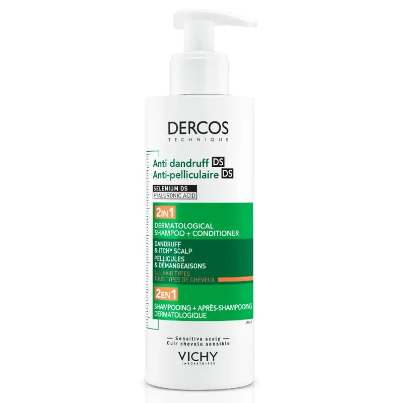 Vichy Dercos Champú Acondicionador Anticaspa Ds 2 En 1, 390 ml